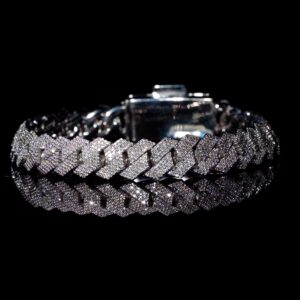 PULSO CUBANO 10MM 7CT DIAMANTES NATURALES