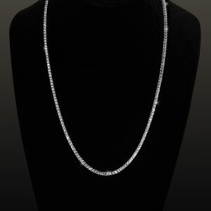 CADENA TENIS DIAMANTES NATURALES 3MM GROSOR 55CM LARGO 8CT