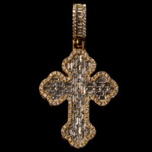 DIJE CRUZ DIAMANTES BAGUETTE