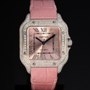 RELOJ CARTIER CORREA DE PIEL DIAMANTES NATURALES